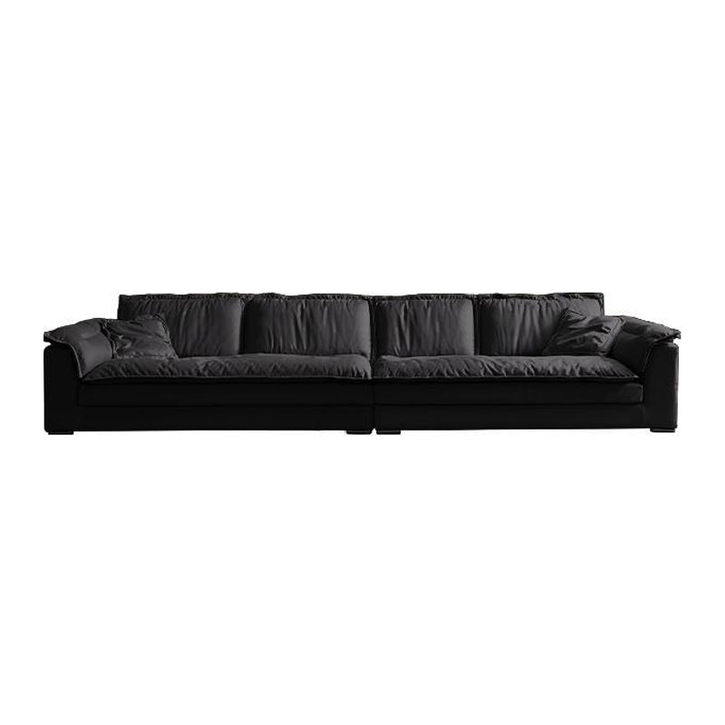 Contemporary Pillow Top Arm Sofa 30.7" H Faux Leather Sofa & Chaise