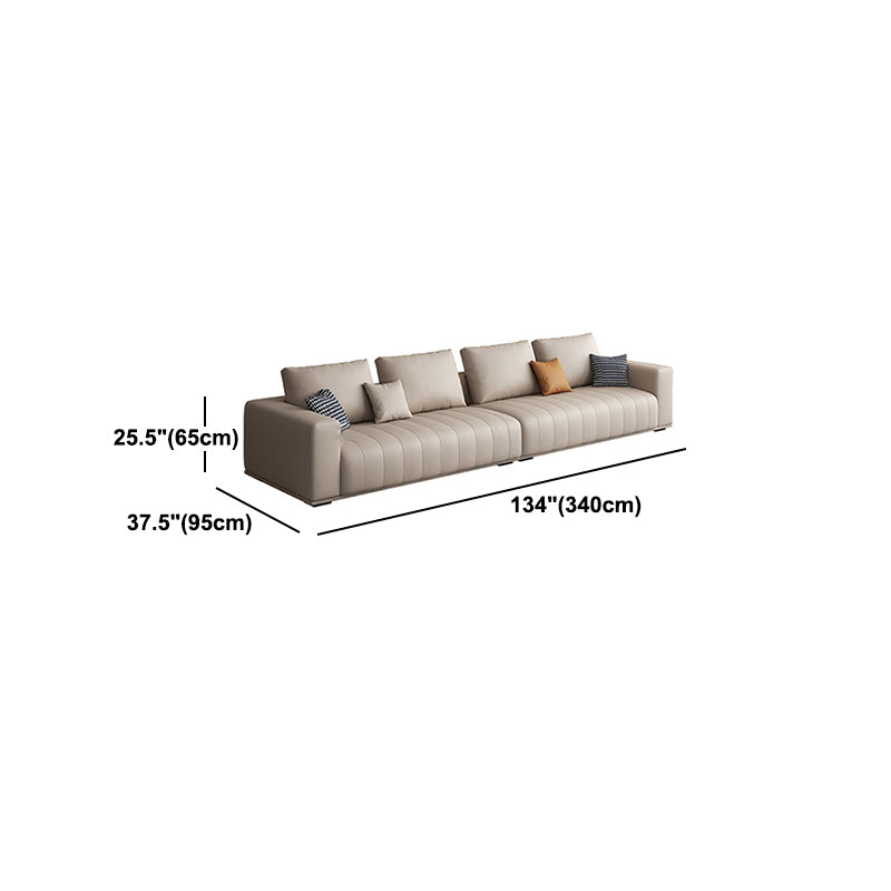 Square Arm Removable Cushions Contemporary Stain-Resistant Sofa