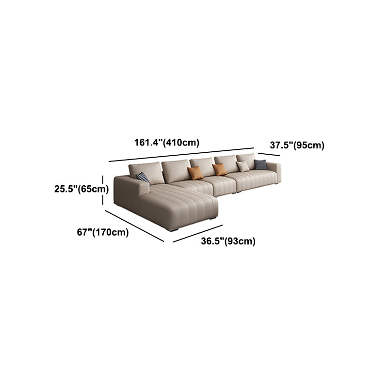 Square Arm Removable Cushions Contemporary Stain-Resistant Sofa