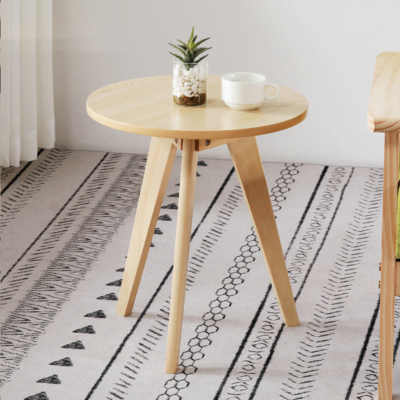 3 Legs End Table Natural/black/white Round Wood Side End Table