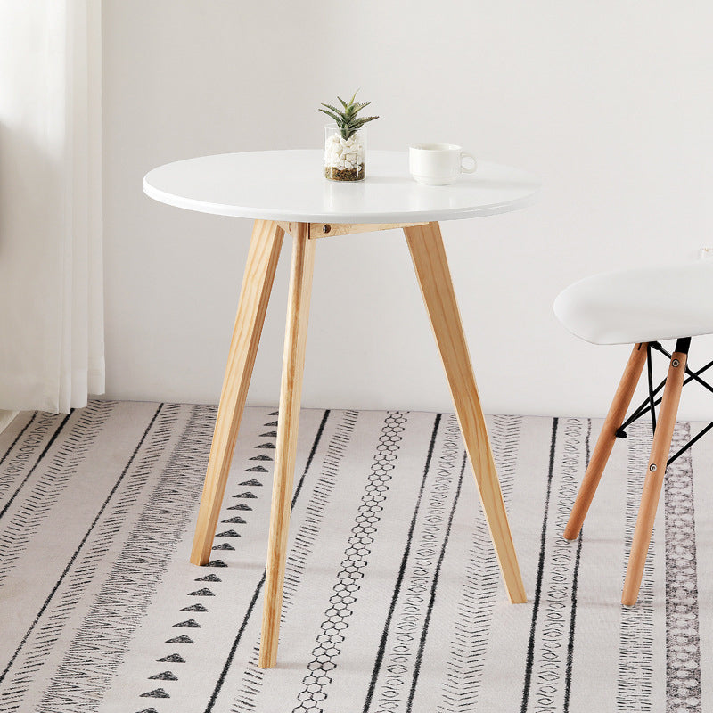 3 Legs End Table Natural/black/white Round Wood Side End Table