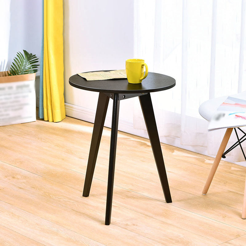 3 Legs End Table Natural/black/white Round Wood Side End Table