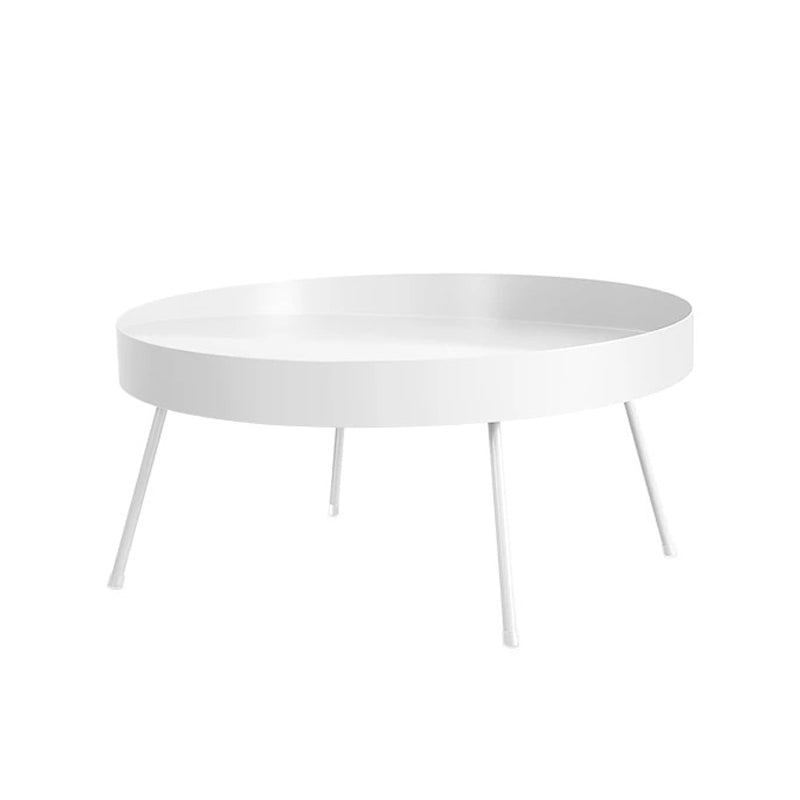 Mid-century Modern 4 Legs Cocktail Table Metal Round Coffee Table