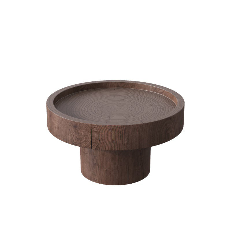 Pedestal End Table Natural/brown Round Wood Side End Table for Living Room