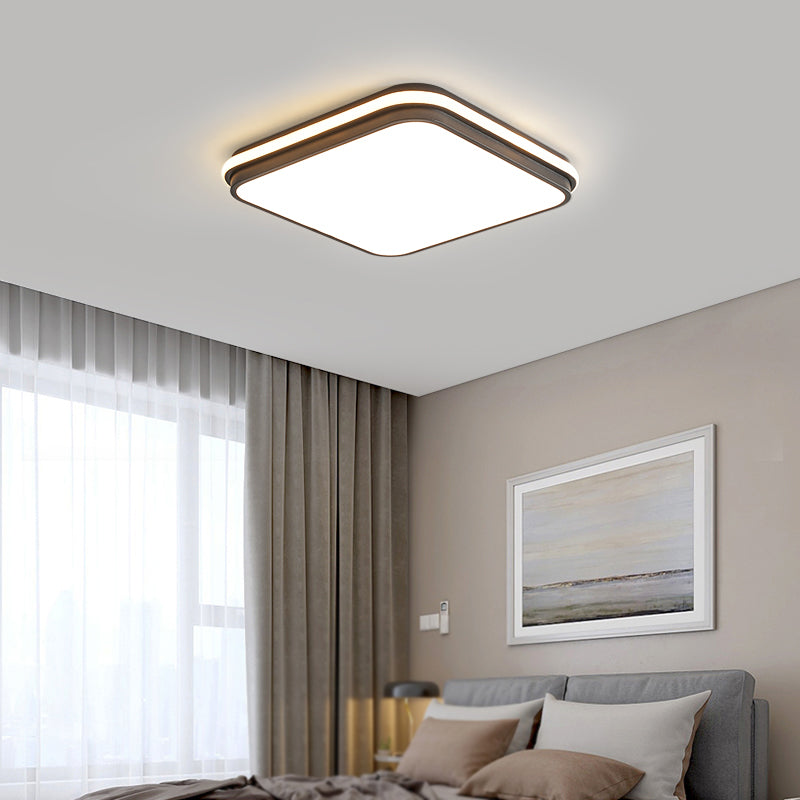 Modern Style Square Shape Ceiling Fixtures Metal 2 Light Ceiling Mounted Lights