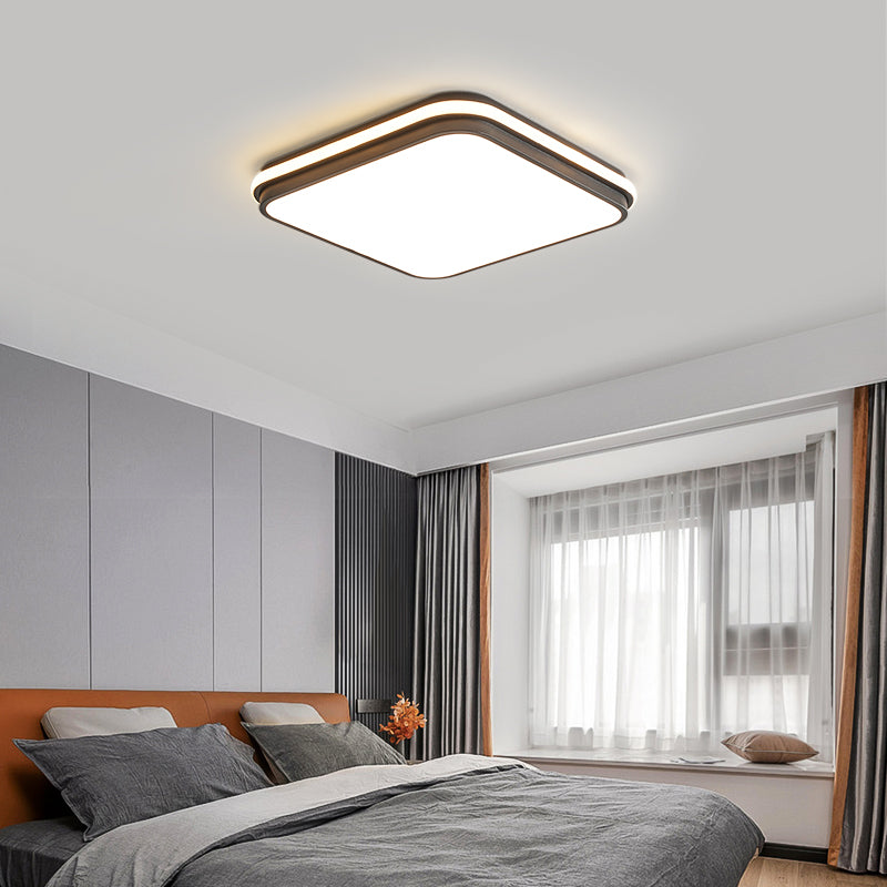 Modern Style Square Shape Ceiling Fixtures Metal 2 Light Ceiling Mounted Lights