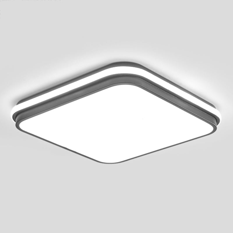 Modern Style Square Shape Ceiling Fixtures Metal 2 Light Ceiling Mounted Lights