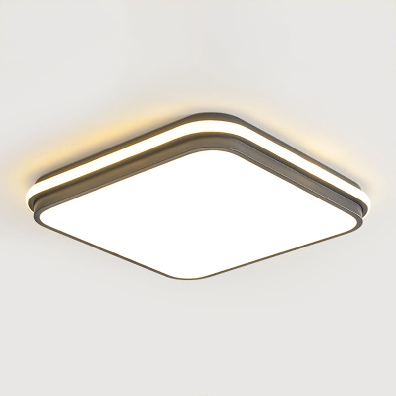 Modern Style Square Shape Ceiling Fixtures Metal 2 Light Ceiling Mounted Lights