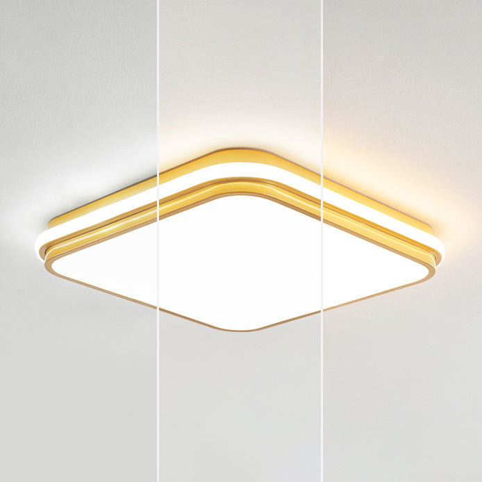 Modern Style Square Shape Ceiling Fixtures Metal 2 Light Ceiling Mounted Lights