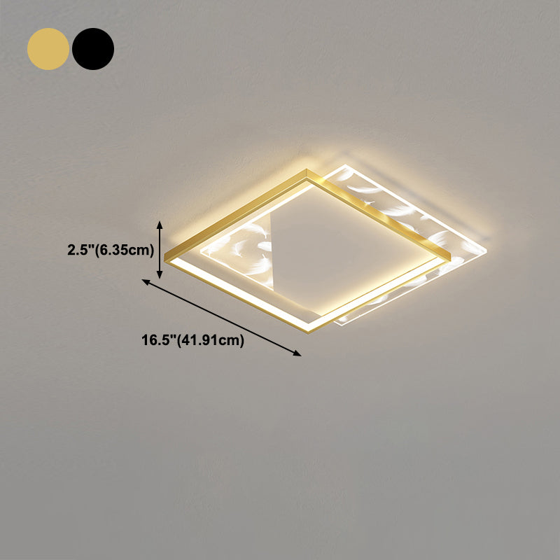 Luces de mono de techo de forma cuadrada de forma cuadrada de estilo moderno 2 luces montadas en el techo de luz