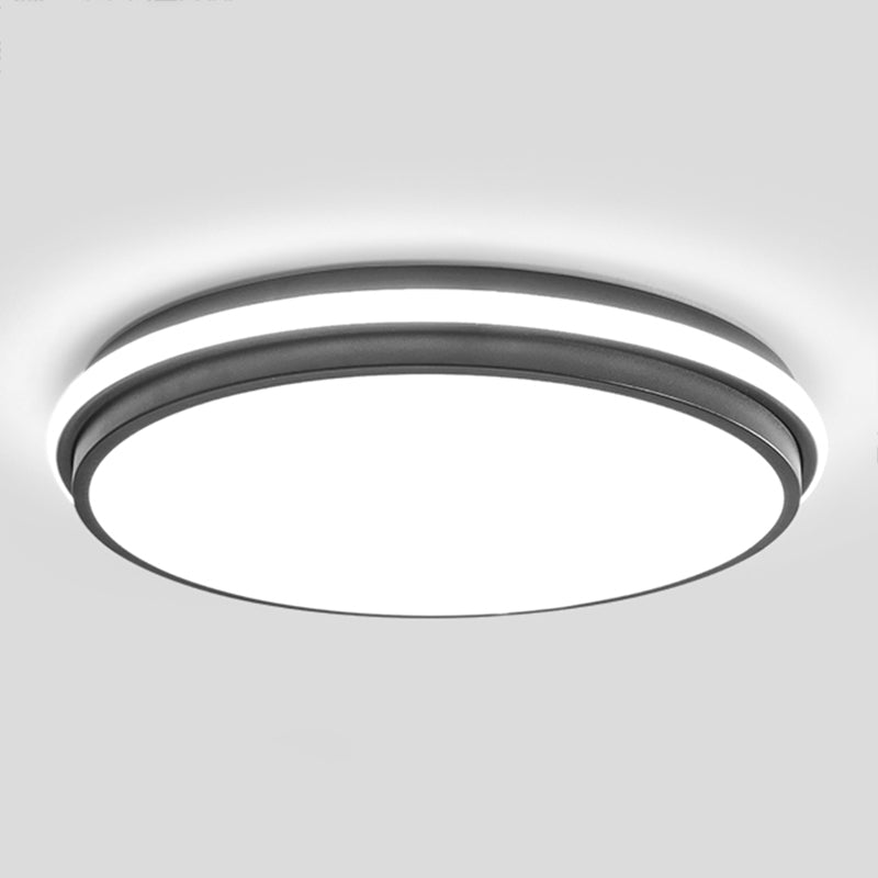 Round Shape Ceiling Fixtures Modern Style Metal 2 Light Ceiling Mounted Lights