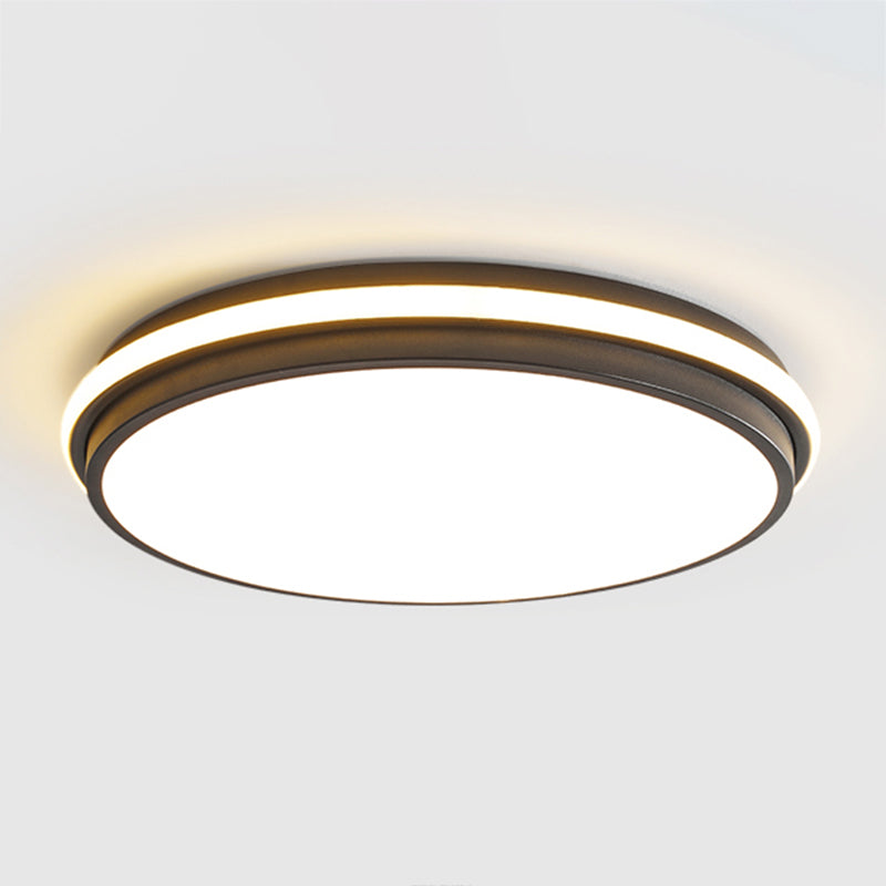 Round Shape Ceiling Fixtures Modern Style Metal 2 Light Ceiling Mounted Lights