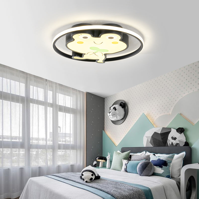 Modern Style Frog Shape Ceiling Fixture Metal 1 Light Ceiling Mounted Light