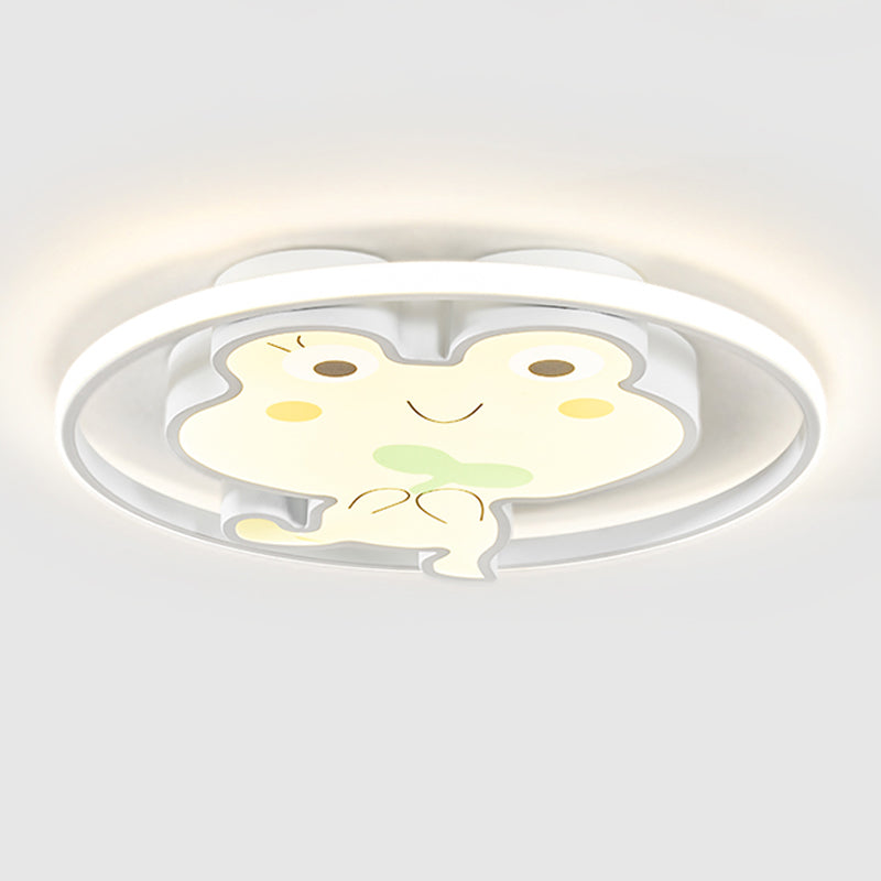 Modern Style Frog Shape Ceiling Fixture Metal 1 Light Ceiling Mounted Light