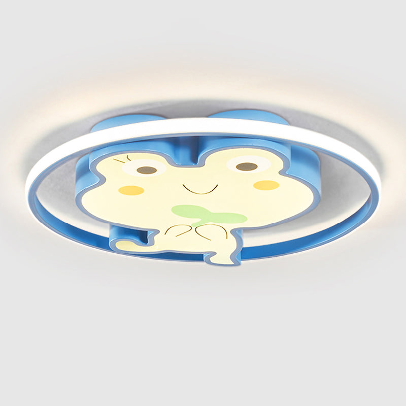 Modern Style Frog Shape Ceiling Fixture Metal 1 Light Ceiling Mounted Light