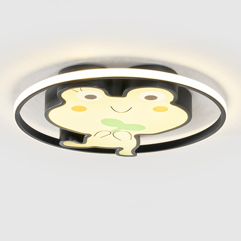 Modern Style Frog Shape Ceiling Fixture Metal 1 Light Ceiling Mounted Light