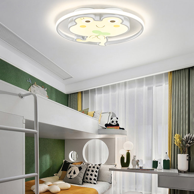 Modern Style Frog Shape Ceiling Fixture Metal 1 Light Ceiling Mounted Light