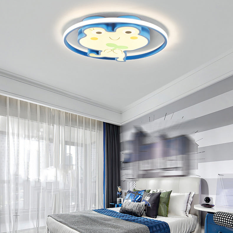 Modern Style Frog Shape Ceiling Fixture Metal 1 Light Ceiling Mounted Light