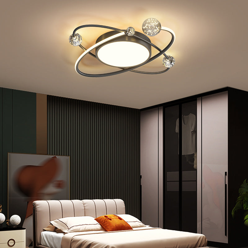 Geometry Shape Ceiling Fixtures Modern Style Metal 3 Light Ceiling Mounted Lights