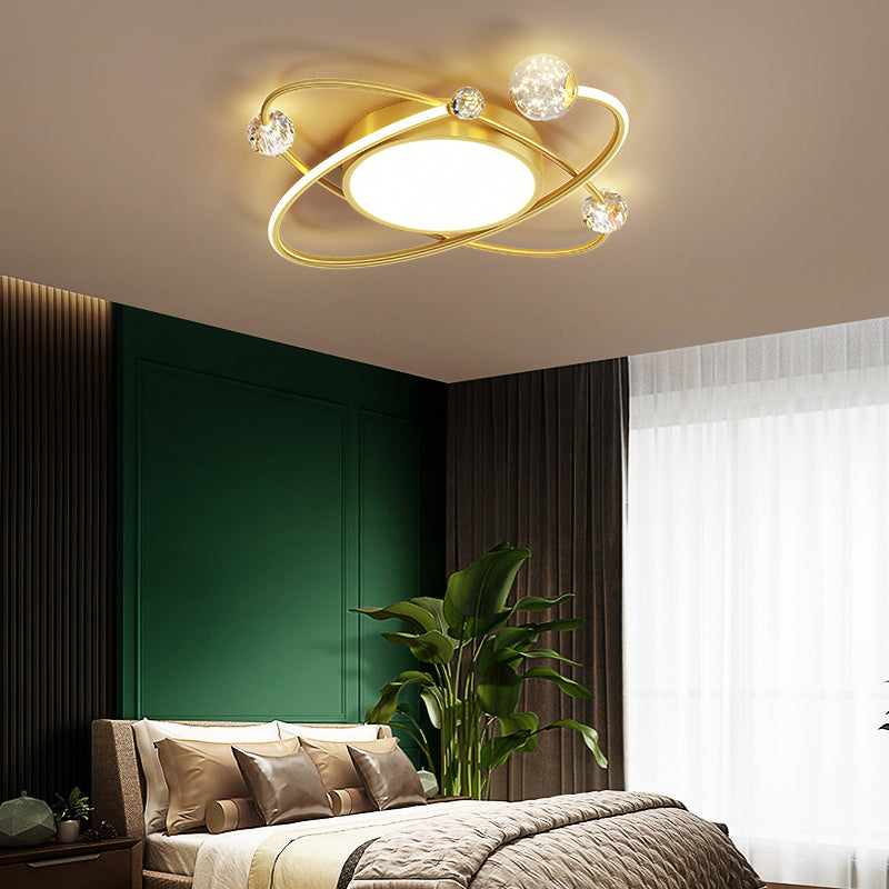 Geometry Shape Ceiling Fixtures Modern Style Metal 3 Light Ceiling Mounted Lights