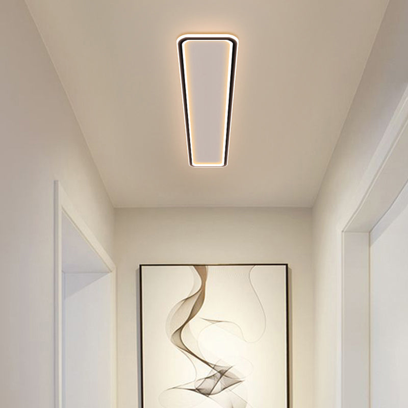 Luce a soffitto a fiuto quadrati in metallo moderno 1 lampade a soffitto a filo leggero in nero