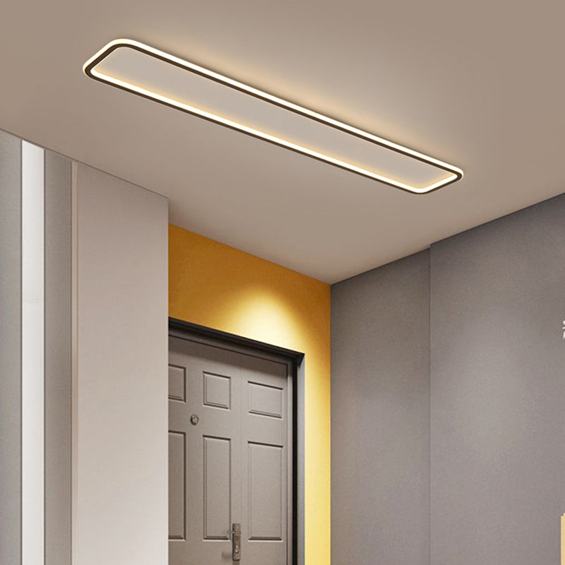 Luce a soffitto a fiuto quadrati in metallo moderno 1 lampade a soffitto a filo leggero in nero