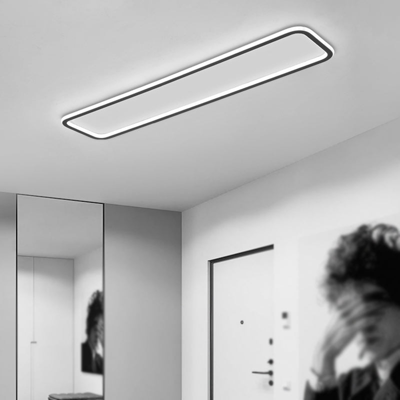 Luce a soffitto a fiuto quadrati in metallo moderno 1 lampade a soffitto a filo leggero in nero