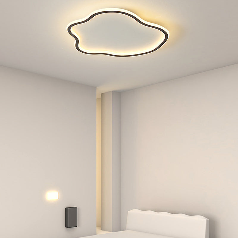 Modern Irregular Flush Light Fixtures Metal 1 Light Flush Mount Ceiling Fixture