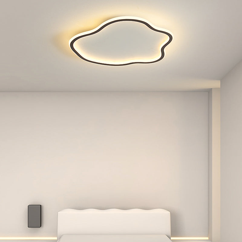 Modern Irregular Flush Light Fixtures Metal 1 Light Flush Mount Ceiling Fixture