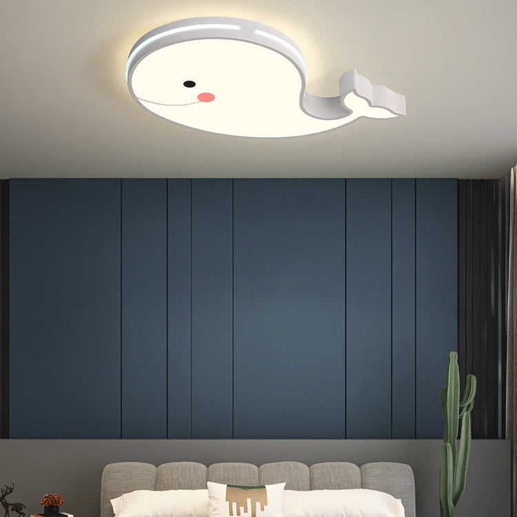 Metal Unique Shape Flush Ceiling Light Kid Style 1-Light Flush Ceiling Light Fixtures