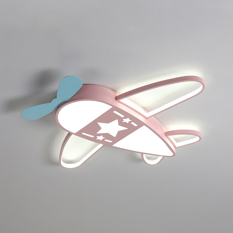 Modern Airplane Flush Light Metal 5 Light Flush Mount Lighting for Children's Room