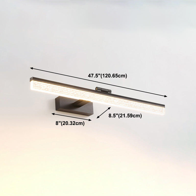 Modern Metal Linear Wall Sconce Simple LED Bathroom Vanity Lighting Fixtures