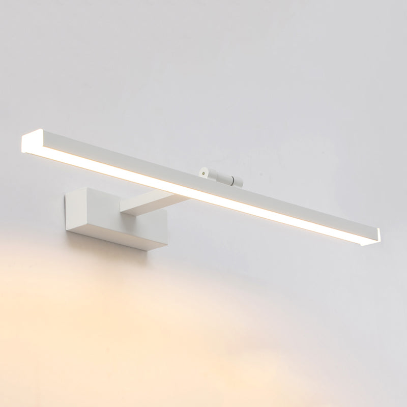 Postmodern Aluminum Vanity Light Straight White LED Mirror Light for Bathroom