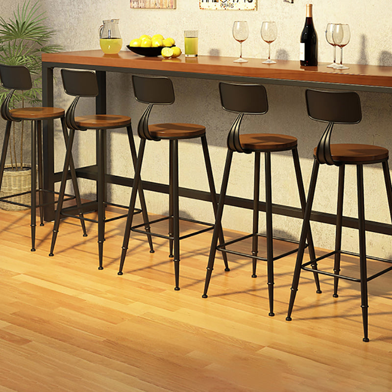 Industrial Natural Bistro Bar Desk Indoor Footrest Trestle Bistro Bar Table