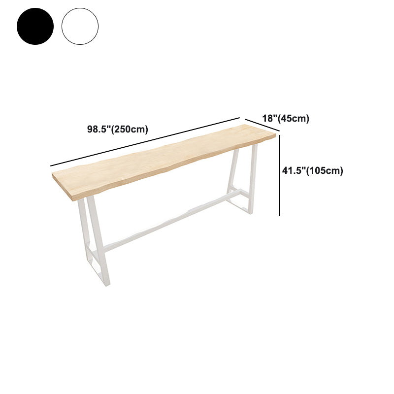 Wood Rectangle Top Counter Table 42-inch Height Contemporary Bar Table