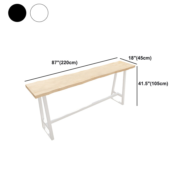 Wood Rectangle Top Counter Table 42-inch Height Contemporary Bar Table