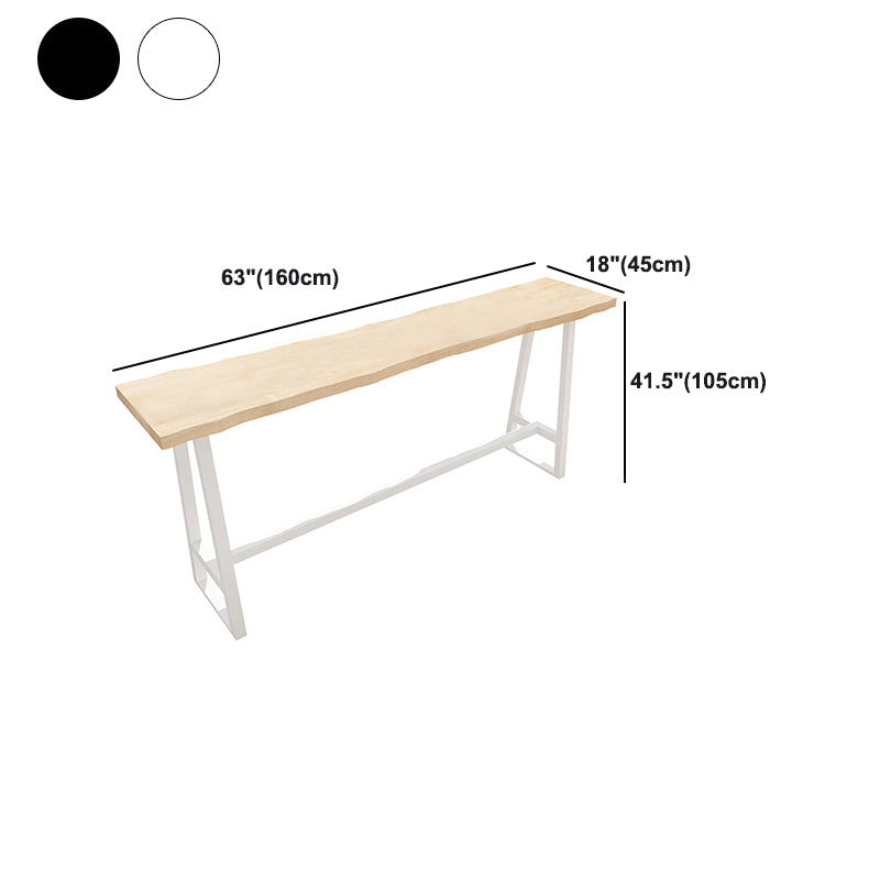 Wood Rectangle Top Counter Table 42-inch Height Contemporary Bar Table