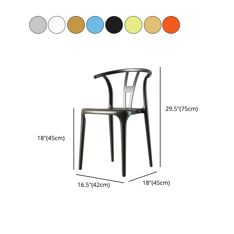 Contemporary Style Side Chair Plastic Dining Side Chair for Indoor