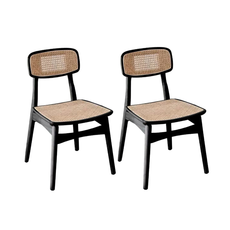 Solid Wood Side Chair Glam Style Indoor Dining Chair (Set of 2)