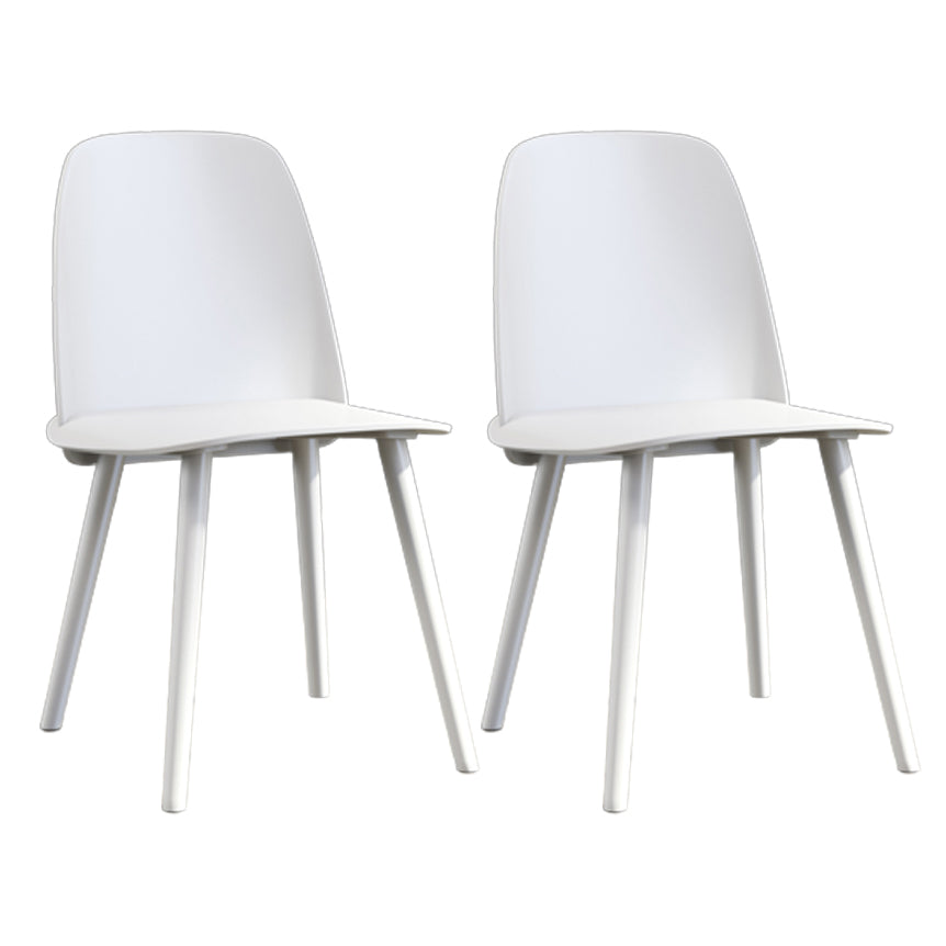 Glam Style Side Chair Plastic Indoor Dining Chair (Set of 2)