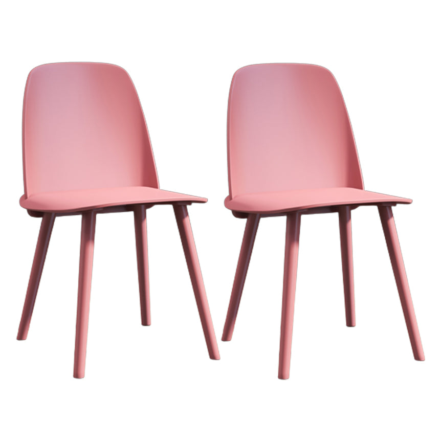 Glam Style Side Chair Plastic Indoor Dining Chair (Set of 2)