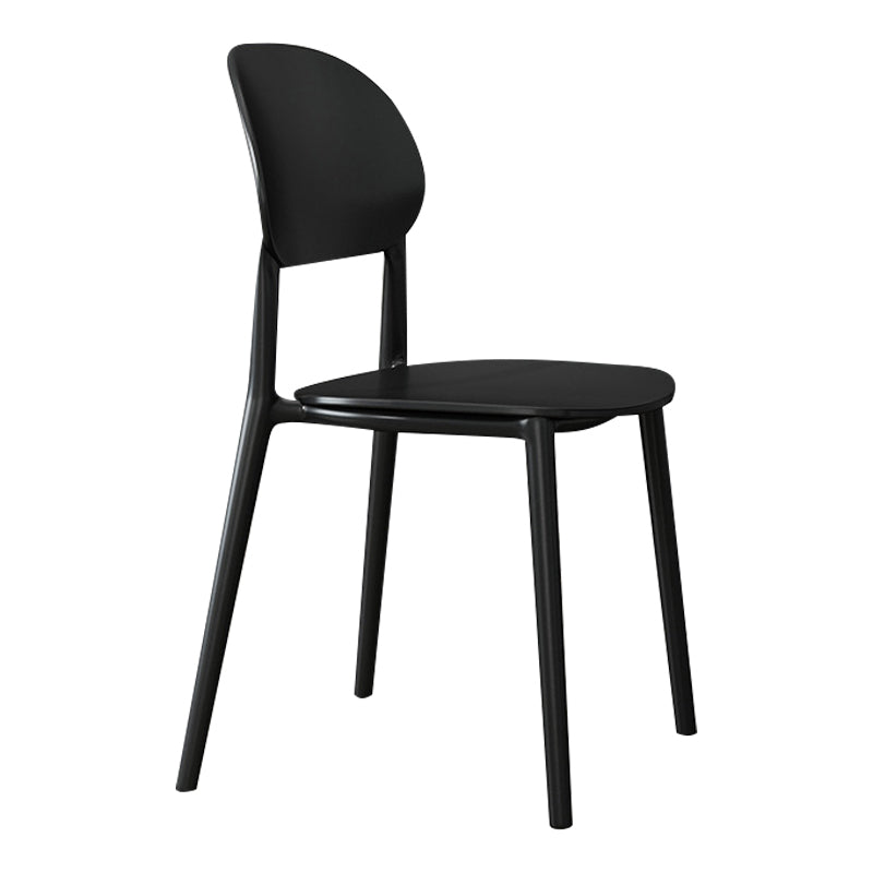 Contemporary Style Side Chair Plastic Open Back Dining Side Chair