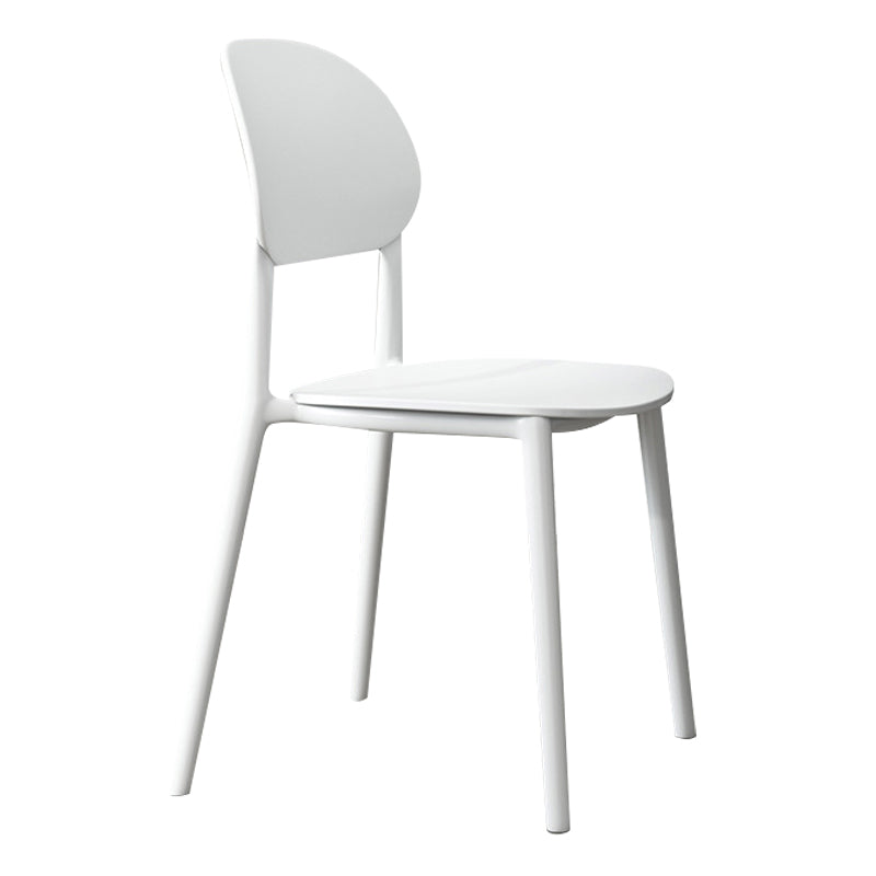 Contemporary Style Side Chair Plastic Open Back Dining Side Chair