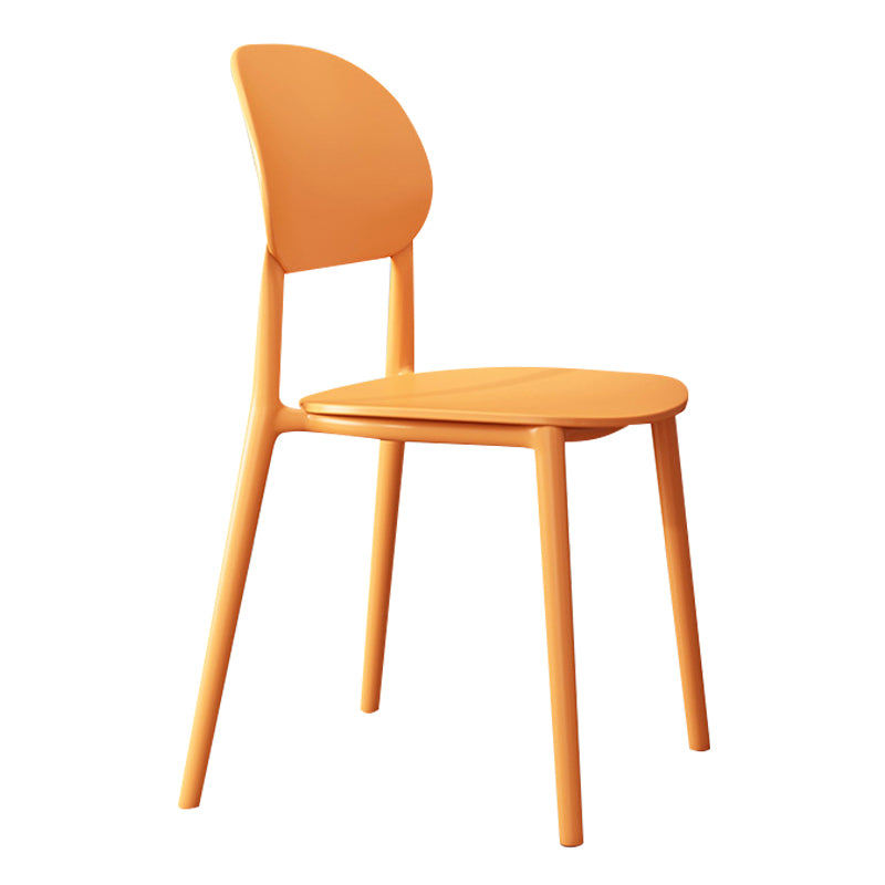 Contemporary Style Side Chair Plastic Open Back Dining Side Chair