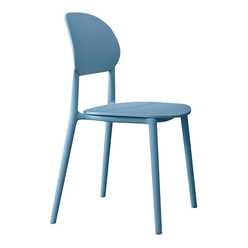 Contemporary Style Side Chair Plastic Open Back Dining Side Chair