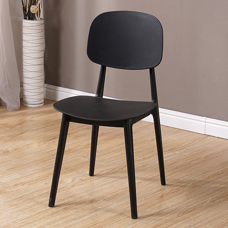 Modern Style Side Chair Plastic Open Back Dining Side Chair for Indoor