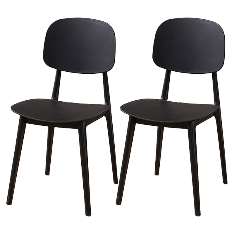 Modern Style Side Chair Plastic Open Back Dining Side Chair for Indoor