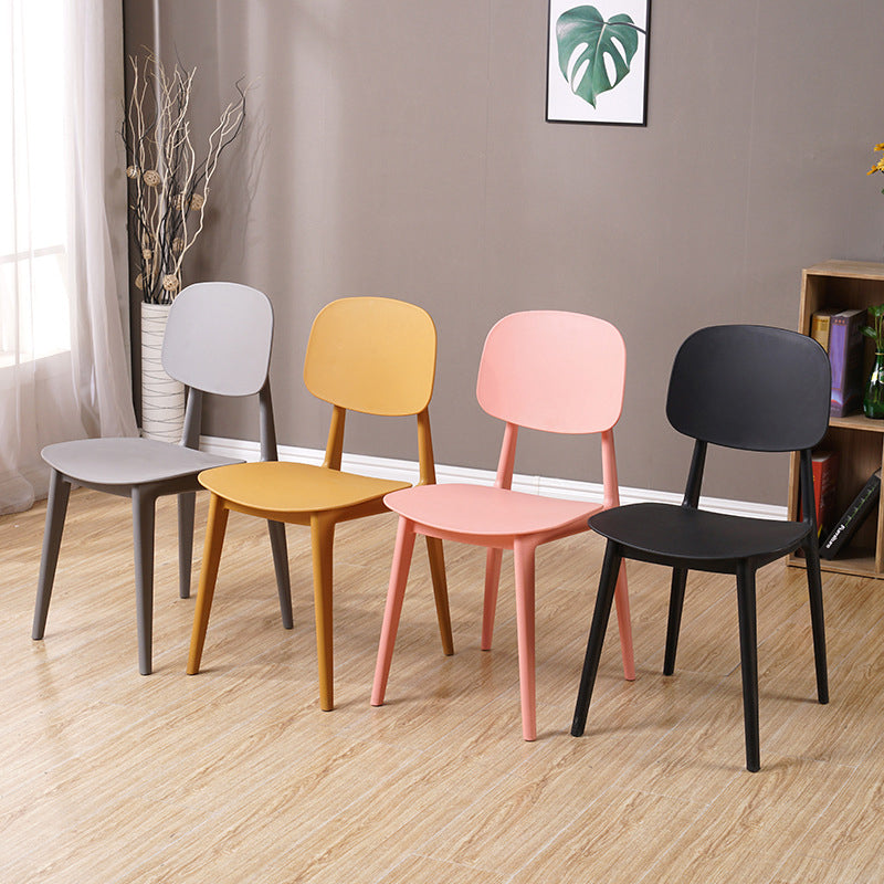 Modern Style Side Chair Plastic Open Back Dining Side Chair for Indoor