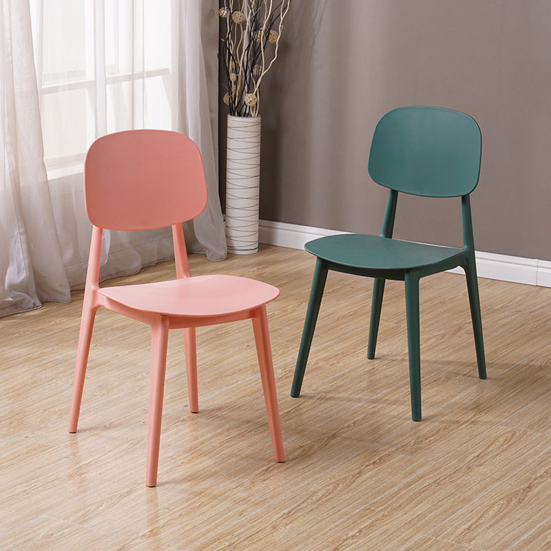 Modern Style Side Chair Plastic Open Back Dining Side Chair for Indoor