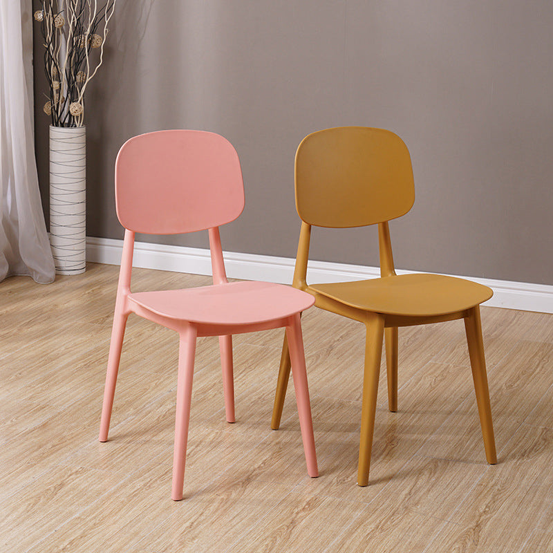 Modern Style Side Chair Plastic Open Back Dining Side Chair for Indoor